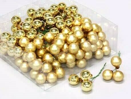 Spiegelbeeren Glas Ø20 mm gold/matt combi Box/144Stück