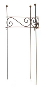 Staudenhalter Staudenbinder halbrund 38x15xH78cm Pflanzenstütze Metall rost